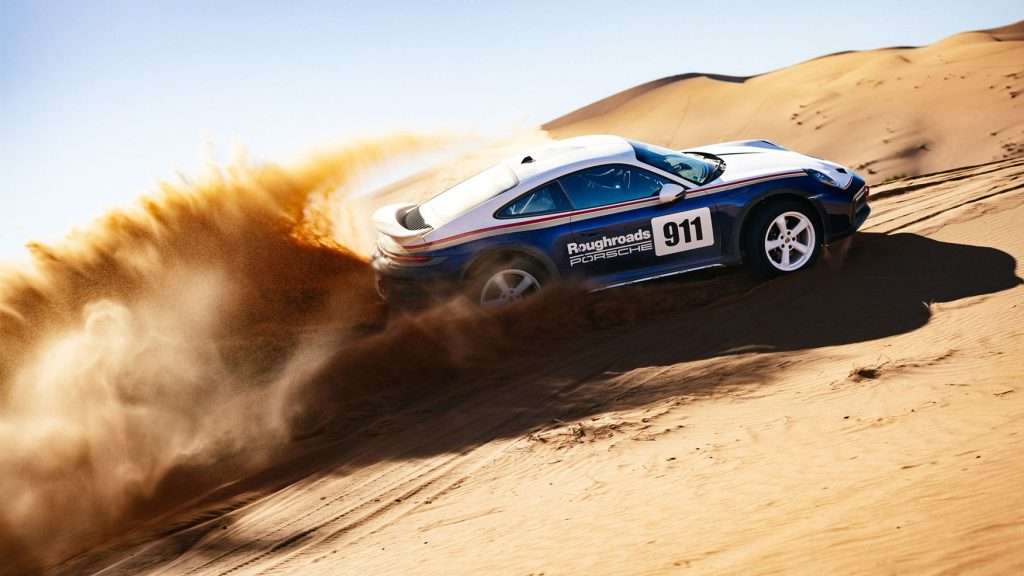 Under the hood beats the heart of the Porsche 911 Dakar